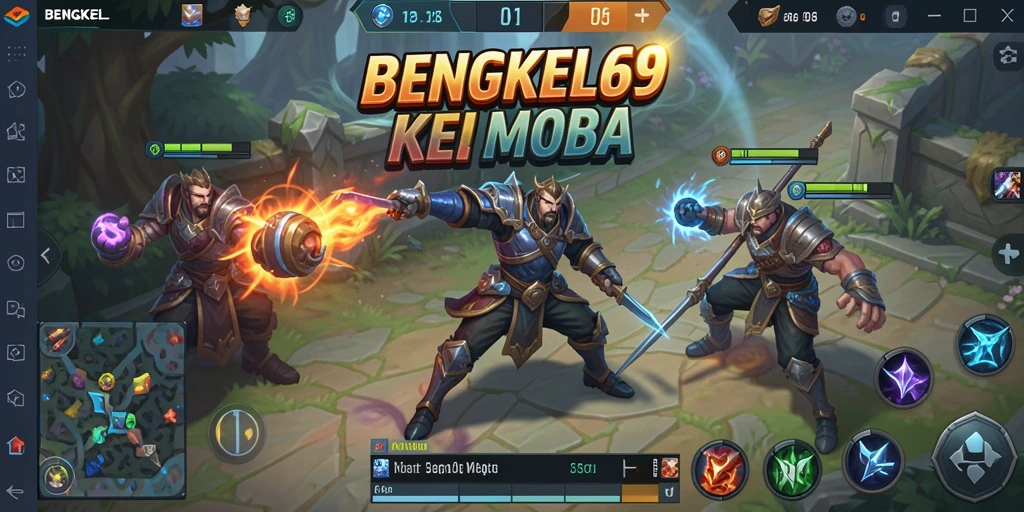 Tampilan karakter BENGKEL69 dalam pertempuran sengit.