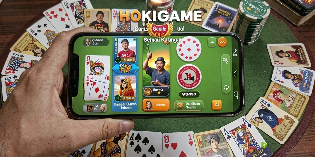 Screenshot HOKIGAME menampilkan momen seru bermain Gaple.