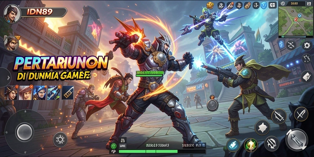 Tampilan gameplay <strong>IDN89</strong> saat bertarung dengan karakter unik.