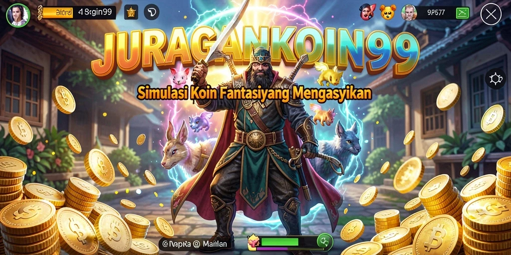 Tampilan gameplay <strong>JURAGANKOIN99</strong> yang menampilkan interaksi koin digital yang menarik.