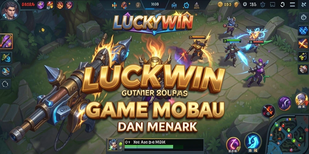 Tangkapan layar gameplay LUCKYWIN menampilkan aksi pertarungan MOBA yang mendebarkan.