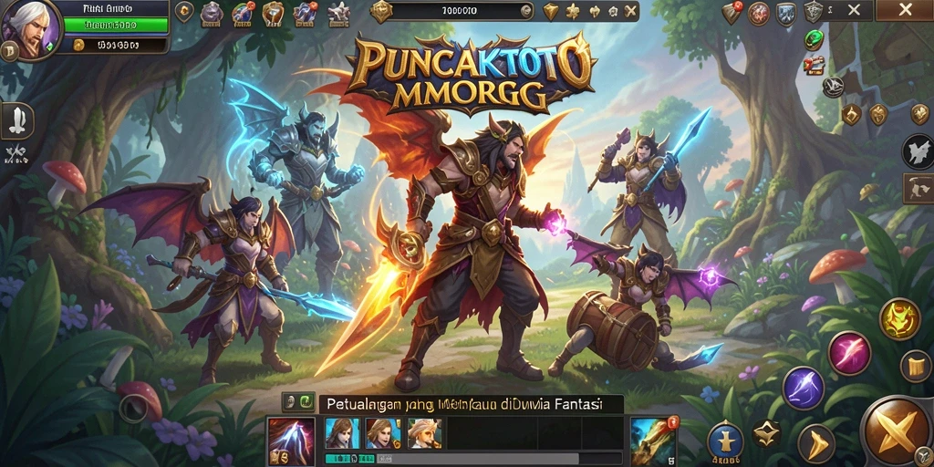 Tampilan gameplay seru di dunia fantasi PUNCAKTOTO.