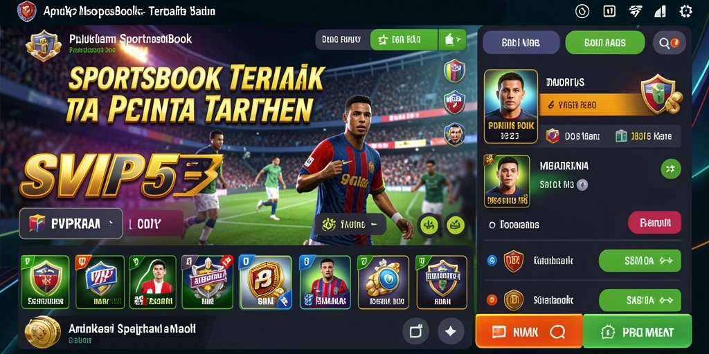 Tampilan antarmuka SVIP5 saat melakukan taruhan olahraga.